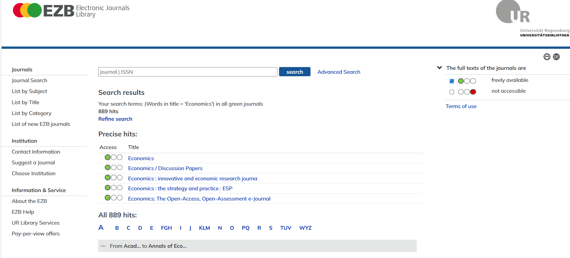 Electronic Journals Library